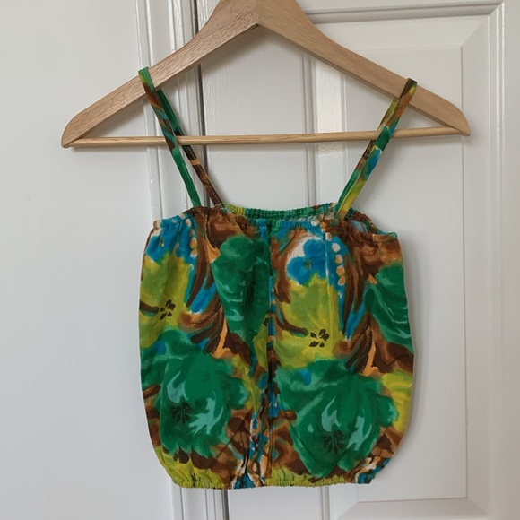 VTG Handmade 2 piece outfit XS XXS colorful AOP - Picture 4 of 10